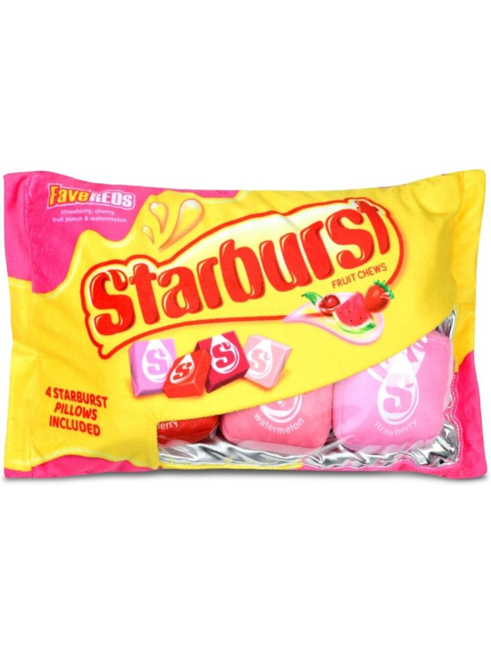 Cozy Starburst Red Plush Fleece Pillow Set - 5-Piece Package-Shaped Decor